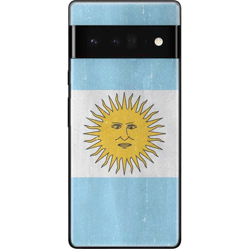 Argentina Flag Distressed Google Pixel 6 Pro Skin